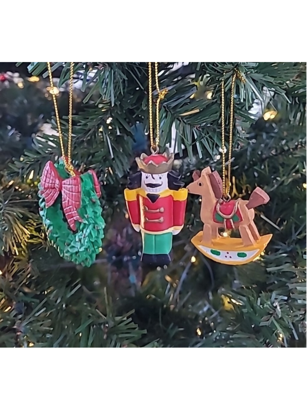 Avon Nostalgic Ornaments Pouch 3 pcs Christmas Tree Ornaments set